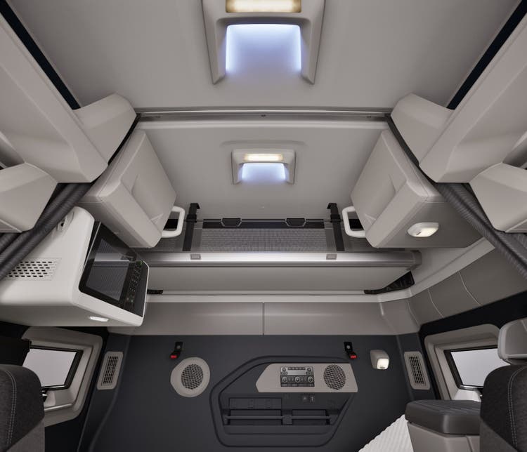 Dimmer lighting in Edge Black models lets drivers adjust the sleeper environment for added comfort at the end of the day.