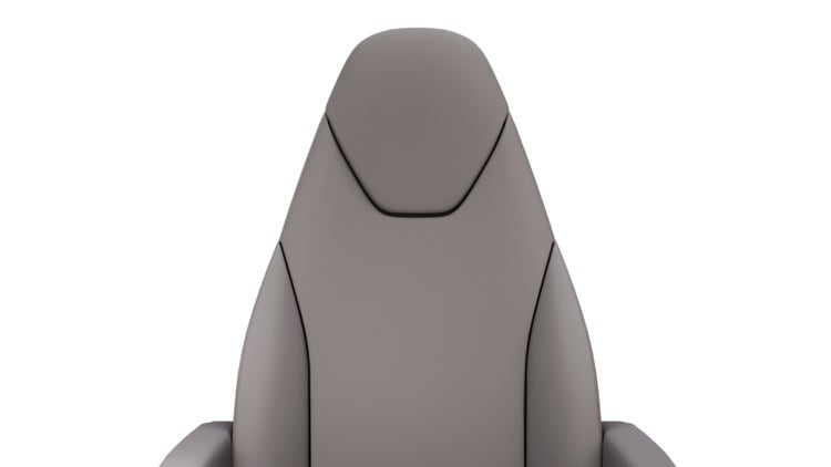 The second seating option for the Volvo VNX. Biege color.