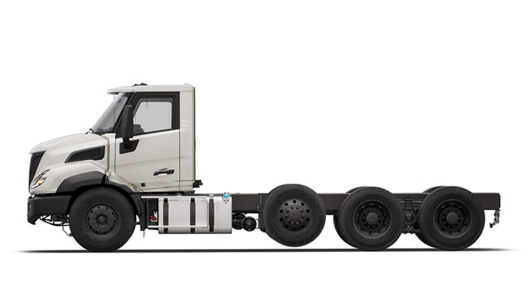 A side view of the Volvo VNX 300 Straight Truck.