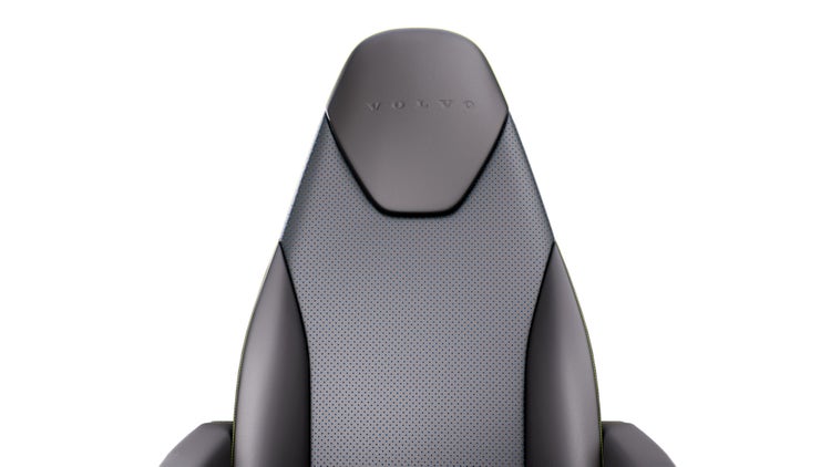 The fifth seating option of the Volvo VNX. A mix of light and dark gray colors.